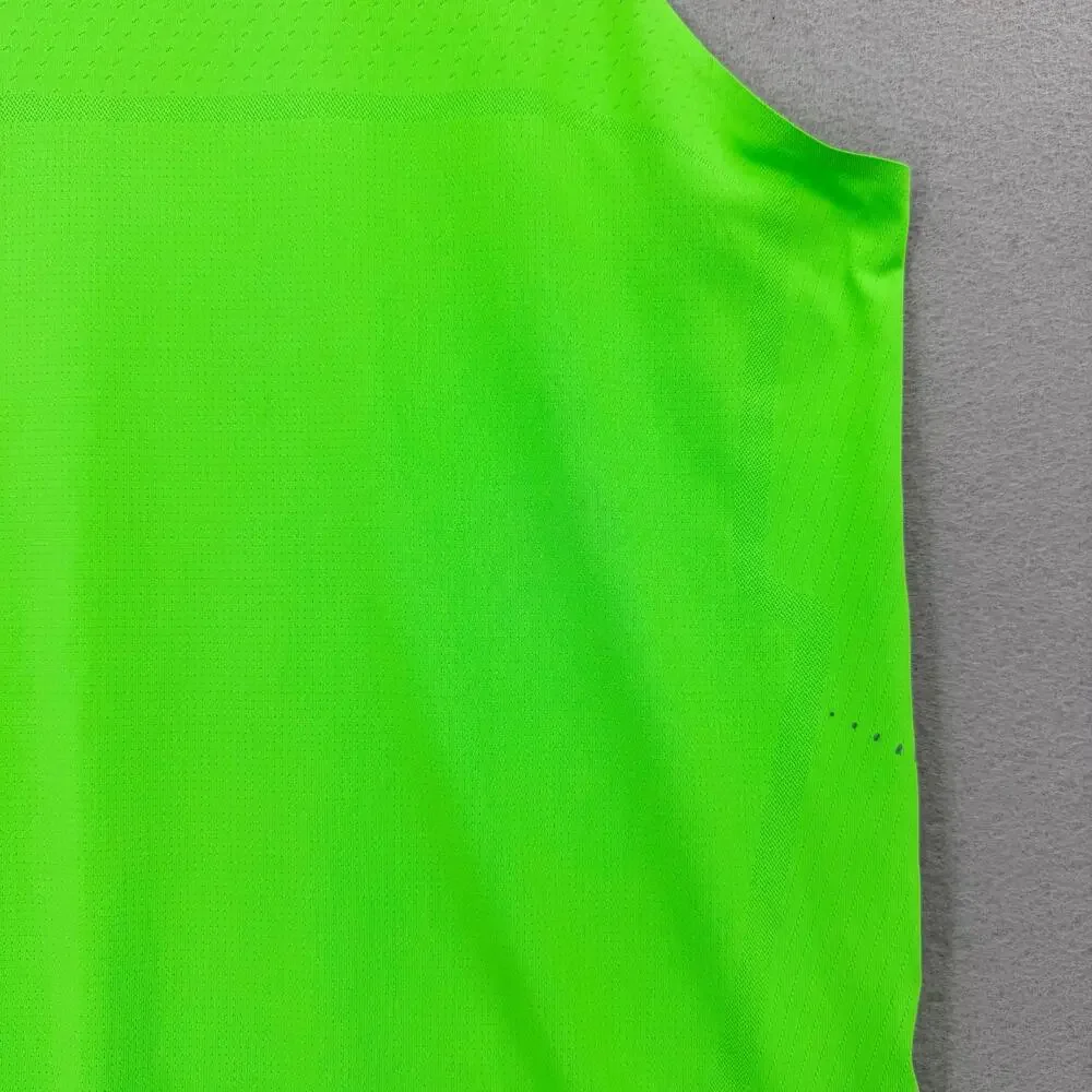 Lululemon Men's Lime Green Fast and Free Singlet Gym Workout Running Tank Top